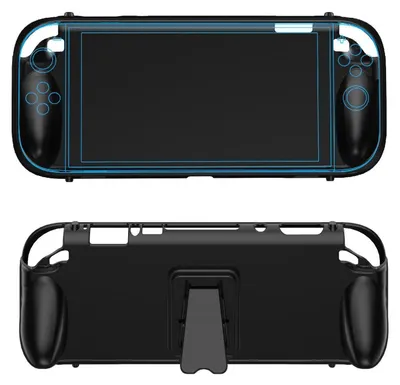 Obrázek produktu pro Pro Nintendo Switch 2 TPU ochranné pouzdro se stojánkem Ochranné pouzdro Černá