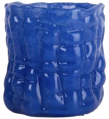 Produktbild von BYON Laranne Kerzenhalter – Mundgeblasenes Glas in Blau, dekorativer Teelichthal