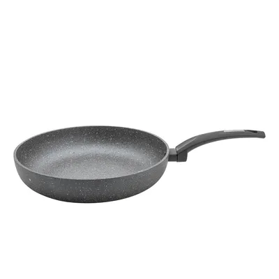 Produktbild von FLORINA - Bratpfanne aus Aluminium LAVA STONE | 30 cm Durchmesser | Tiefe Pfanne Induktion | Antihaftbeschichtet Universalpfanne | Geeignet für Induktionsherd, Gasherd und Elektroherd (Grau)