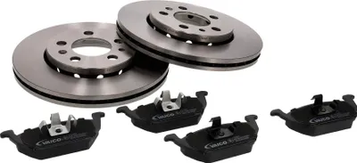 Produktbild von VAICO Bremsenset Vorne Bremsscheiben Beläge Satz für VW Golf IV Schrägheck (1J1) 256mm