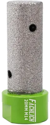 Immagine prodotto di Frese diamantate da 20 mm con filettatura M14 per allargare fori in Vetroceramica, marmo e granito, grana #50/60