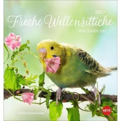 Produktbild von Freche Wellensittiche Postkartenkalender 2027