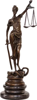 Produktbild von Bronzeskulptur Justitia Justizia Bronze Figur Skulptur im Antik-Stil - 24cm