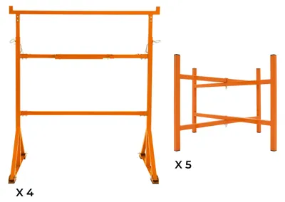 Produktbild von 4x Arbeitsböcke & 5x Mörtelbrettständer 500 mm H