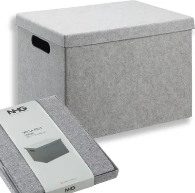 Image de NHG 53850801 NHG Boîte de rangement VEGA FELT STORAGE, feutre, L, gris clair