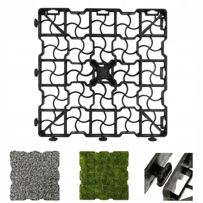 Produktbild von Öko-Rasengitter/Parkgitter/Bürgersteingitter 41,5x41,5x2,5cm x24