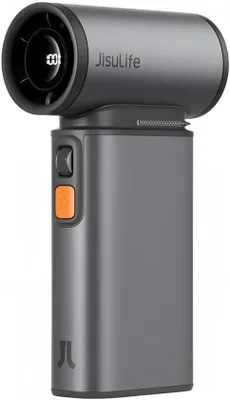 Image de Ventilateur à turbine portable avec fonction aspirateur, portable, 1 à 100 vitesses, pour le nettoyage des claviers et le camping, gris foncé