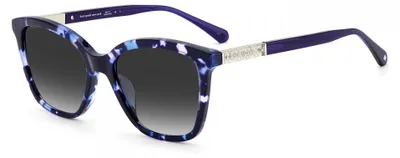Zdjęcie produktu dla Damskie okulary przeciwsłoneczne Kate Spade REENA/S BLUE HAVANA/ DARK GREY SHADED 53/18/140