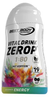 Produktbild von Best Body Nutrition - Vital Drink Zerop - 48 ml Squeeze Flasche, 1 x 48 ml Squeeze Flasche, Geschmack: Energy