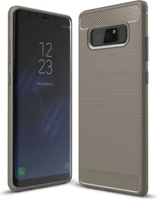 Produktbild von Schutzhülle Handyhülle für Samsung Galaxy Note 8 Case Cover Carbon Optik Grau