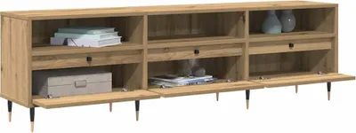 Image de Meuble TV Chêne artisanal 150 x 30 x 45 cm Bois d'ingénierie