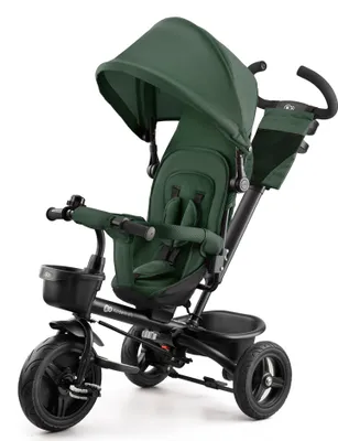 Produktbild von Kinderkraft AVEO - Dreirad - verstellbarer Sitz - große Räder - klappbar - Sicherheitsgurte - hohe Rückenlehne - Zubehör inklusive - Grün