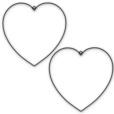 Immagine prodotto di 2 cuori in metallo da appendere 30 cm di decorazione a forma di cuore nero