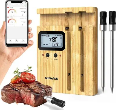 Immagine prodotto di Termometri elettrici per carne - 2 sonde - Bluetooth - Termometro da cucina e barbecue