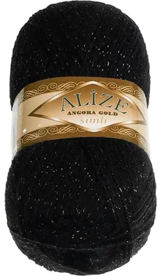 Obrázek produktu pro Příze ANGORA GOLD SIMLI - 100 g, 500 m - Černá