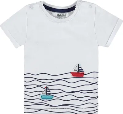 Produktbild von Baby Jungen T-Shirt Boot weiß Kanz