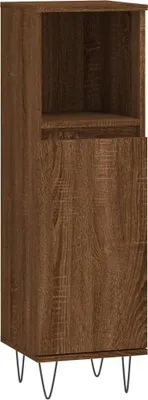 Obrázek produktu pro vidaXL Koupelnová skříňka Brown Oak Optics 30x30x100 cm Materiál dřevo