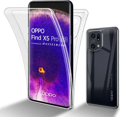 Immagine prodotto di Cadorabo Custodia protettiva per Oppo FIND X5 PRO Case in Trasparente 360° Case Full Body Mobile Phone Case Cover Case