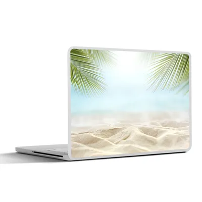 Produktbild von MuchoWow® Laptop Aufkleber Sticker Cover Strand - Palmen - Meer 25x18 cm - Laptop-Deko