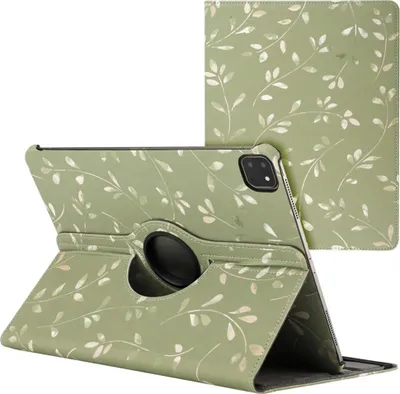 Produktbild von imoshion 360° drehbare Design Klapphülle iPad Pro 13 (2025) M5 / (2024) M4 - Green Flowers