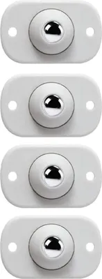 Produktbild von 4er Set Möbelrollen Kugelrollen Selbstklebende Universal Rollen Transportrollen für Möbel Lenkrollen Metallrollen