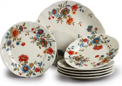 Produktbild von Thun 1794 Bernadotte, Tortengarnitur, Elfenbein, Blumen, Thun, 7 d.