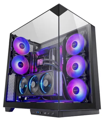 Produktbild von Mars Gaming MC-3GF, Tower, PC, Schwarz, ATX, micro ATX, Mini-ITX, Gaming, Multi
