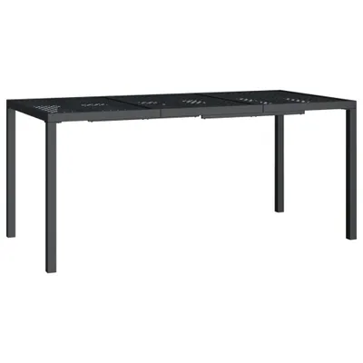Zdjęcie produktu dla vidaXL Stół ogrodowy antracytowy 165x80x72 cm stalowy