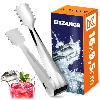 Immagine prodotto di Pinze per zucchero KADAX, pinze per cubetti di ghiaccio in acciaio inox, pinze per ghiaccio con punte grandi