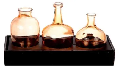 Immagine prodotto di HBx Natural Living Vaso Arancione Set con 3 diverse dimensioni