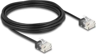 Zdjęcie produktu dla DeLOCK Kabel sieciowy RJ45 Cat.6 UTP Ultra Slim 0,3 m czarny, 5 m, Cat6, U/UTP (UTP), RJ-45, RJ-45, Czarny