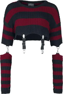 Produktbild von Heartless Strickpullover Damen Isadora Top schwarz/rot XXL