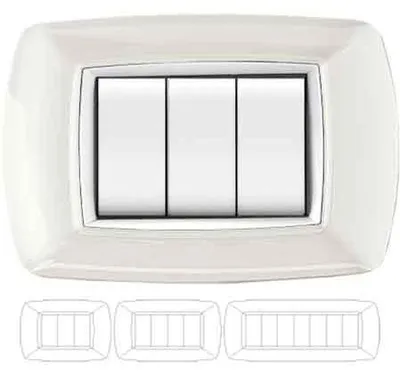Productafbeelding van Witte stopcontactplaat 'MYLIFE', 2 modules