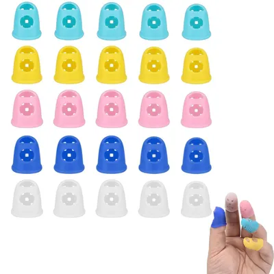 25 Fingerhüte, ergonomisch, rutschfest, für Nähen und Stricken