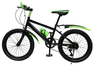 Produktbild von Kinderfahrrad - Mountainbike - 50 cm - 7 Gänge - Höhenverstellbar - Kohlenstoffstahl - 8–12 Jahre - Grün