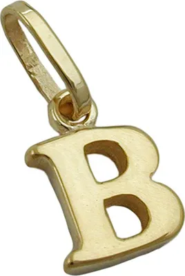 Produktbild von Anhänger 8x6mm Buchstabe B glänzend 9Kt GOLD gold 8x6mm