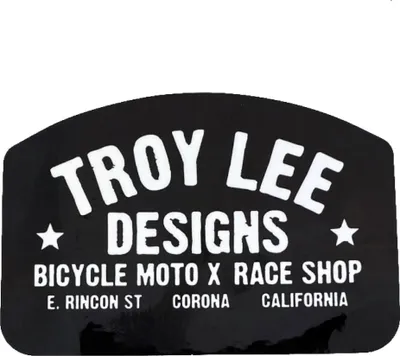 Produktbild von Troy Lee Designs Aufkleber Race Shop, 8,9 cm, 1 Stück, Schwarz weiß