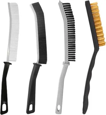 Produktbild von Reinigungsbürsten für Türen und Fenster - Hartbürsten - Furchenreinigung - Mehrzweck - 4 Stück