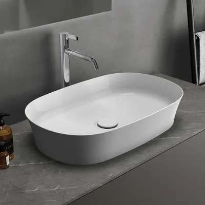Immagine prodotto di Ideal Standard Ipalyss, vasca ovale da appoggio, senza troppofilo, senza foro per rubinetteria, 60 x 38 cm