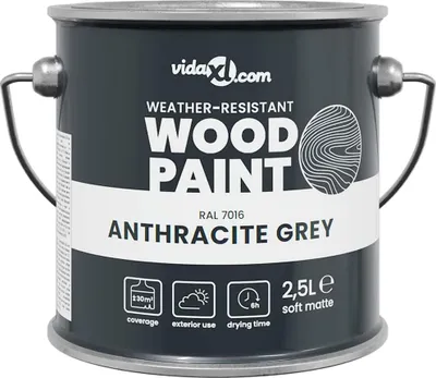 Produktbild von Holzfarbe Grau 2,5 L Wanddruck