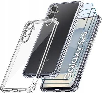 Obrázek produktu pro ZESTAW Etui do Samsung S25 ANTI-SHOCK CLEAR WZMACNIANE + 3 SZTUKI SZKŁO