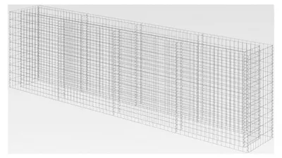 Produktbild von Gabionen-Hochbeet aus verzinktem Stahl 360x50x100 cm Pflanzkorb