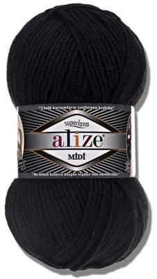 Produktbild von Alize 1x 100g Superlana Midi Wolle, Uni, Häkeln, Stricken (60)