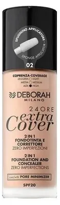 Obrázek produktu pro Deborah Milano 24 Ore Extra Cover 2 v 1, SPF 20, odstín 02, 30 ml