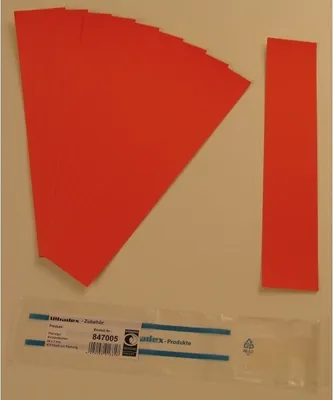 Produktbild von Einsteckkarten für 9,5mm Einsteckschiene 60x7,5mm VE=420 Stück rot