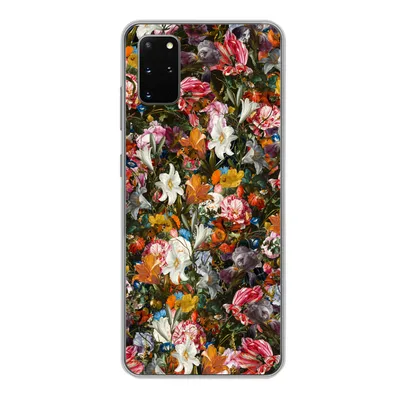 Produktbild von MuchoWow® Handyhülle Schutzhülle Hülle für Samsung Galaxy S20 Plus Blumen - Schmetterling - Design - Kunst - Abstrakt - Malerei - Alte Meister Silikon Softcase Handy Hülle - Hartschale