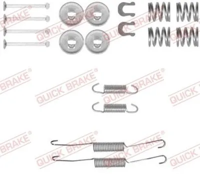 Produktbild von QUICK BRAKE Zubehörsatz Bremsbacken 105-0778 Hinten für TOYOTA Yaris Schrägheck (P1)