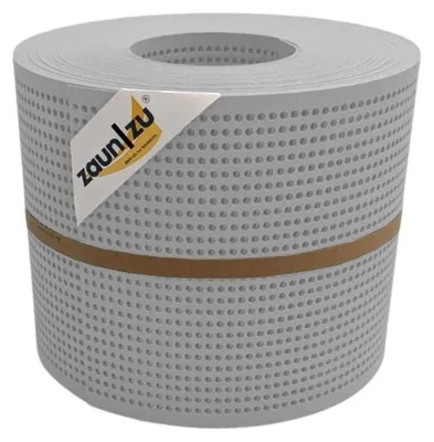 Produktbild von Doppelstab Sichtschutz zaun|zu PREMIUM gelocht 30% Streifen PP Zaunblende Lichtgrau 26m