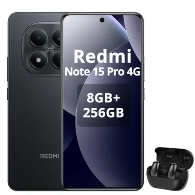 Produktbild von Xiaomi Redmi Note 15 Pro Smartphone 8/256GB, 6,77" AMOLED-Display, 6500mAh, IP65 Staub- und wasserdicht, Schwarz (mit Bluetooth Kopfhörer)