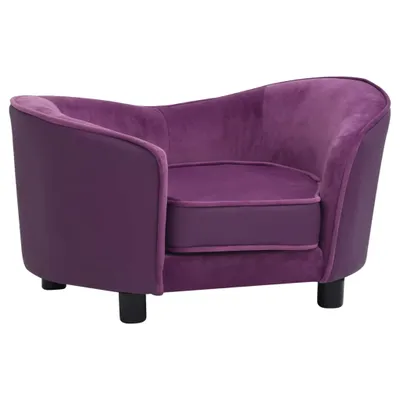 Immagine prodotto di Divano per cani rosso bordeaux 69x49x40 cm in peluche e Pelle finta